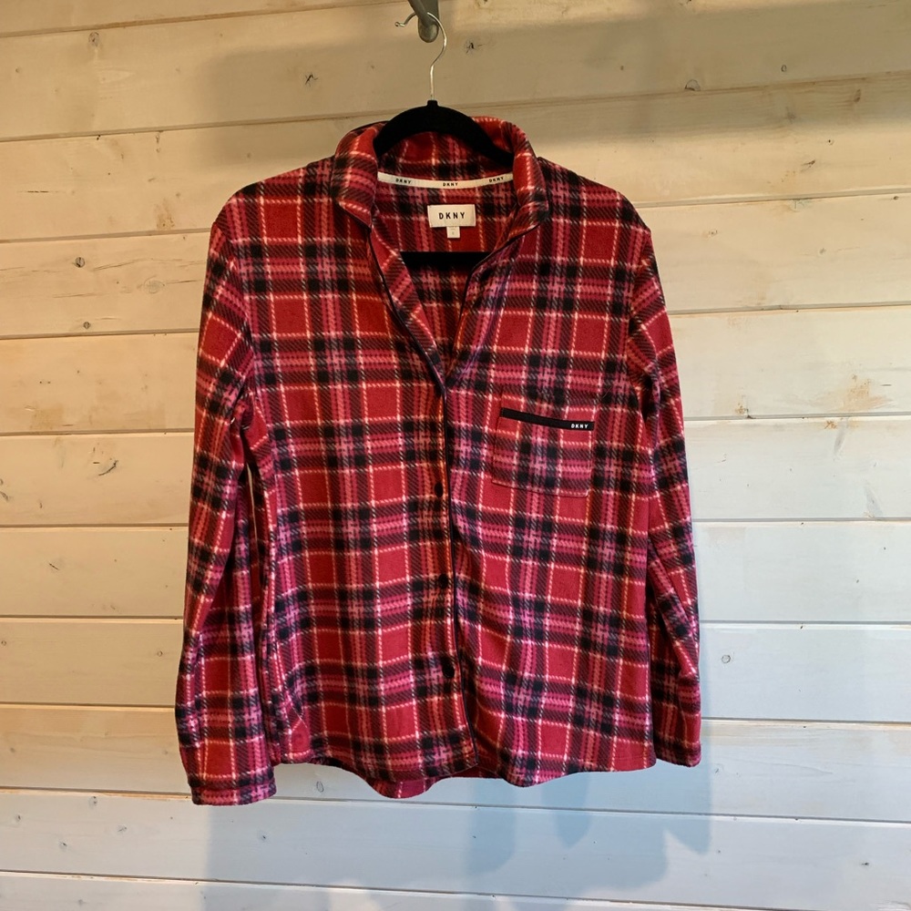 DKNY | Pink Plaid PJ Top